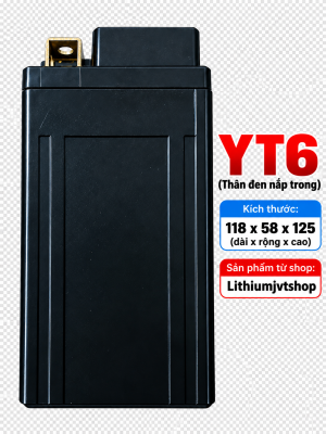 Hộp YT6: Hộp nhựa chữ nhật YT6 thân đen nắp đen cọc vuông