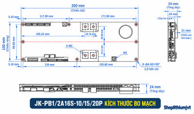 JK-PB2A16S-15P: Cân bằng chủ động 2A, dòng liên tục tối đa 150A - Có VAT
