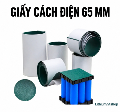 Giấy Gạo Cách Điện cuộn 65mmx 50m (Gạo Xanh keo 1 mặt)