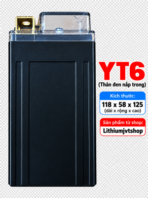 Hộp YT6: Hộp nhựa chữ nhật YT6 thân đen nắp trong cọc vuông