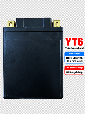 Hộp YT6: Hộp nhựa chữ nhật YT6 thân đen nắp đen cọc vuông