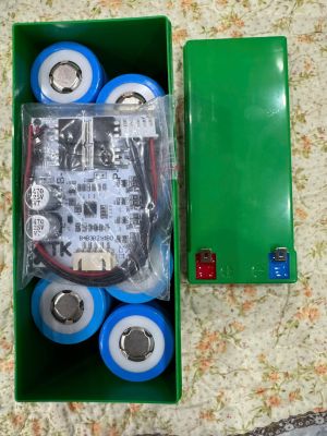 Hộp nhựa chữ nhật xanh 150x100x65-Hộp Bình Phun Thuốc (TQ) -3S7P hoặc 7S3P-18650