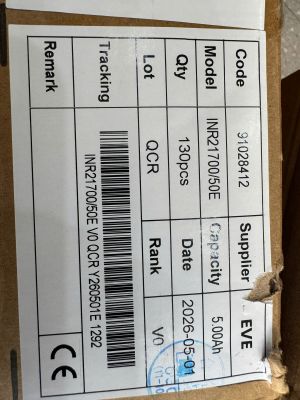 Pin Lithium 21700-50E hàng nhập khẩu chính hãng có VAT