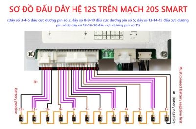 YYBMS 20S 100A (12-20S) - Tích hợp BT