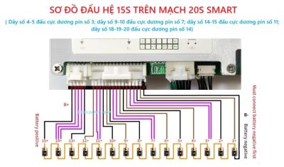 YYBMS 20S 100A (12-20S) - Tích hợp BT