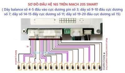 YYBMS 20S 100A (12-20S) - Tích hợp BT